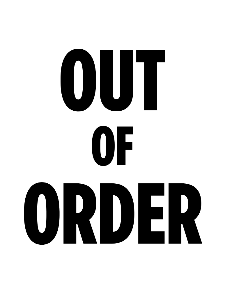 Out of Order Sign Simple