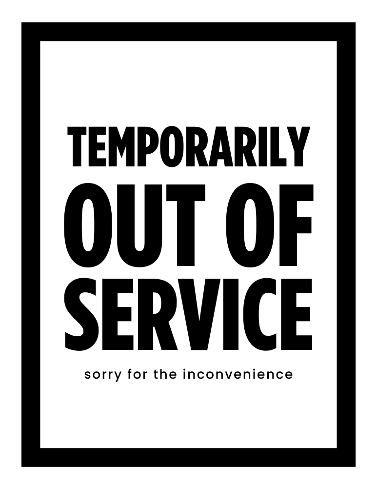 Out of Service Sign Temp